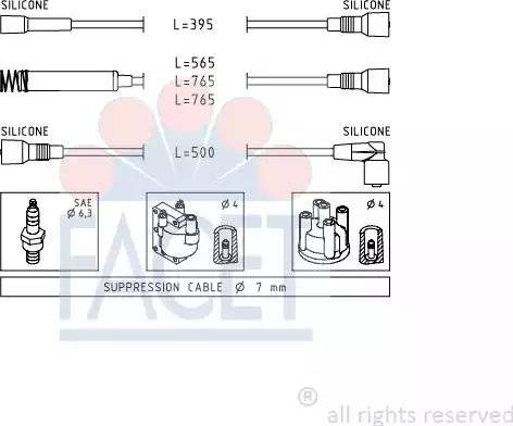 FACET 4.8531 - Комплект запалителеи кабели vvparts.bg
