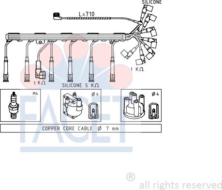 FACET 4.8578 - Комплект запалителеи кабели vvparts.bg