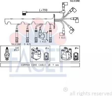 FACET 4.8573 - Комплект запалителеи кабели vvparts.bg