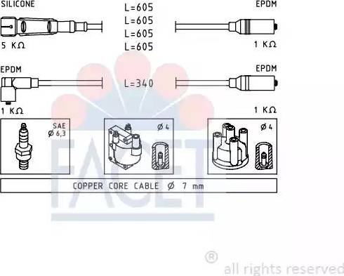 FACET 4.8768 - Комплект запалителеи кабели vvparts.bg