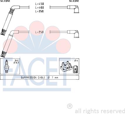 FACET 4.7208 - Комплект запалителеи кабели vvparts.bg