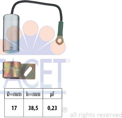 FACET 0.0856 - Кондензатор, запалителна система vvparts.bg