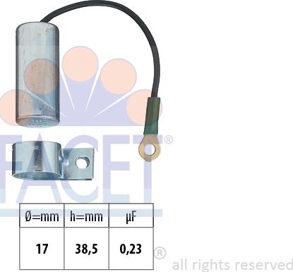 FACET 0.0323 - Кондензатор, запалителна система vvparts.bg