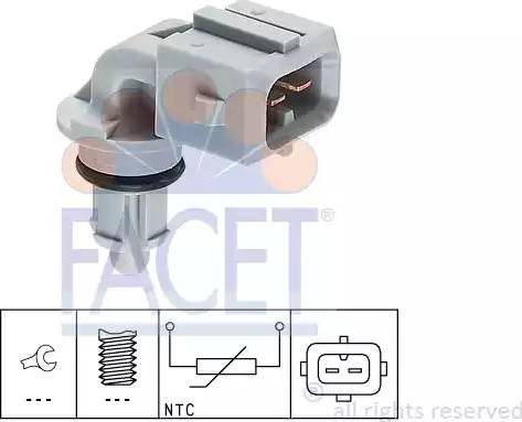 FACET 10.4002 - Датчик, температура на входящия въздух vvparts.bg