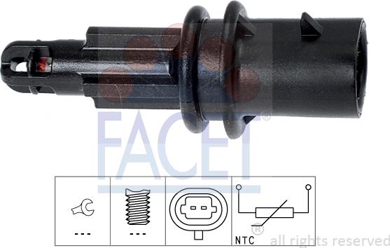 FACET 10.4033 - Датчик, температура на входящия въздух vvparts.bg