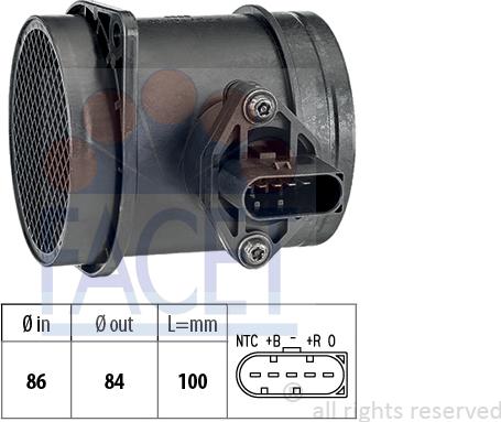 FACET 10.1194 - Въздухомер-измерител на масата на въздуха vvparts.bg