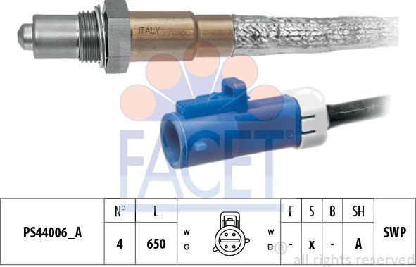 FACET 10.8300 - Ламбда-сонда vvparts.bg