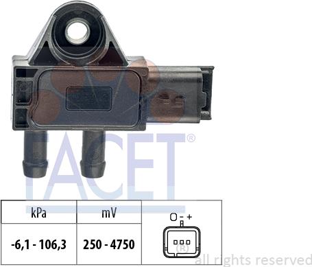 FACET 10.3271 - Сензор, налягане изпускателен колектор vvparts.bg