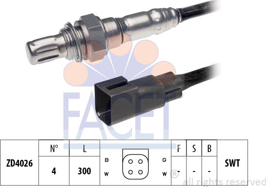 FACET 10.7296 - Ламбда-сонда vvparts.bg