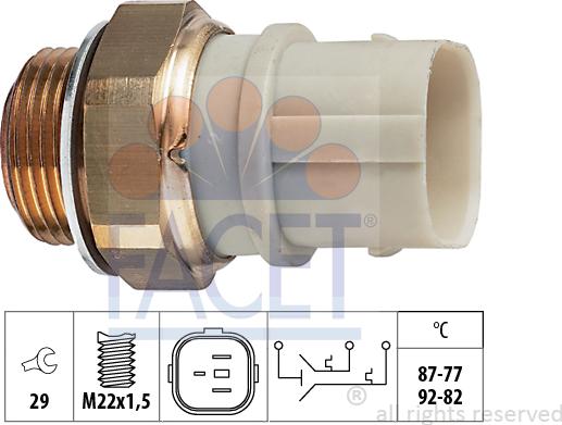 FACET 7.5651 - Термошалтер, вентилатор на радиатора vvparts.bg