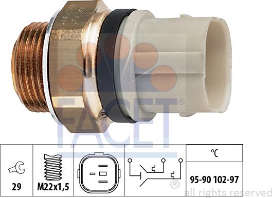 FACET 7.5652 - Термошалтер, вентилатор на радиатора vvparts.bg