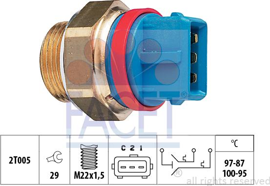 FACET 7.5631 - Термошалтер, вентилатор на радиатора vvparts.bg