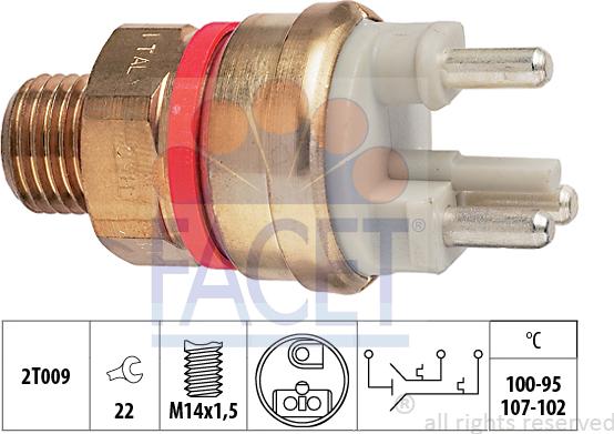 FACET 7.5637 - Термошалтер, вентилатор на радиатора vvparts.bg