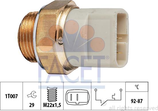 FACET 7.5049 - Термошалтер, вентилатор на радиатора vvparts.bg