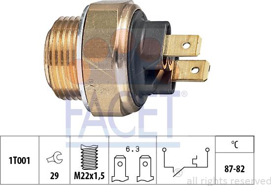 FACET 7.5017 - Термошалтер, вентилатор на радиатора vvparts.bg