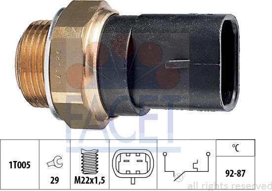 FACET 7.5031 - Термошалтер, вентилатор на радиатора vvparts.bg