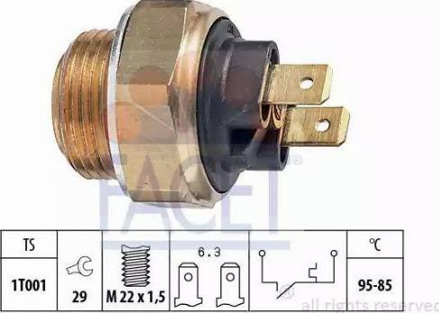 FACET 7.5033 - Термошалтер, вентилатор на радиатора vvparts.bg