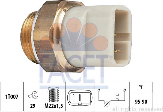 FACET 7.5027 - Термошалтер, вентилатор на радиатора vvparts.bg