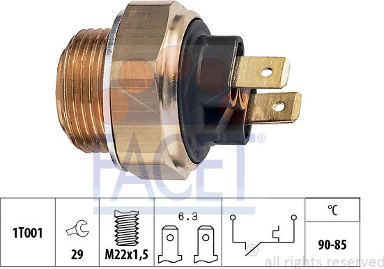 FACET 7.5134 - Термошалтер, вентилатор на радиатора vvparts.bg