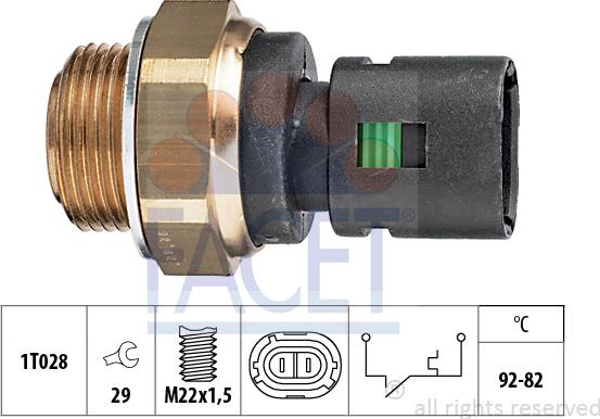 FACET 7.5128 - Термошалтер, вентилатор на радиатора vvparts.bg