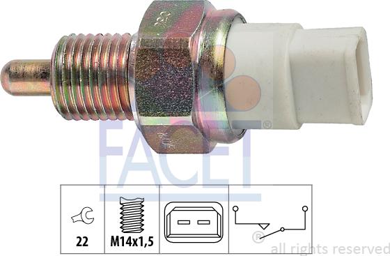 FACET 7.6042 - Включвател, светлини за движение на заден ход vvparts.bg