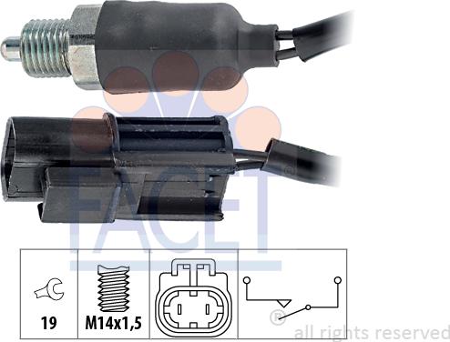FACET 7.6140 - Включвател, светлини за движение на заден ход vvparts.bg