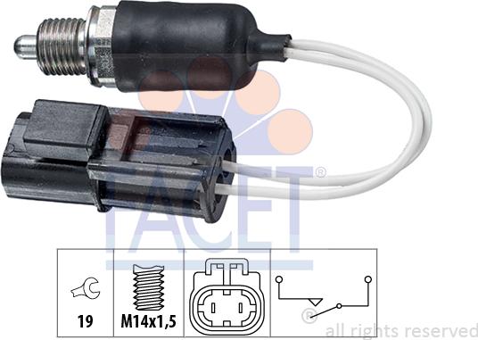 FACET 7.6314 - Включвател, светлини за движение на заден ход vvparts.bg