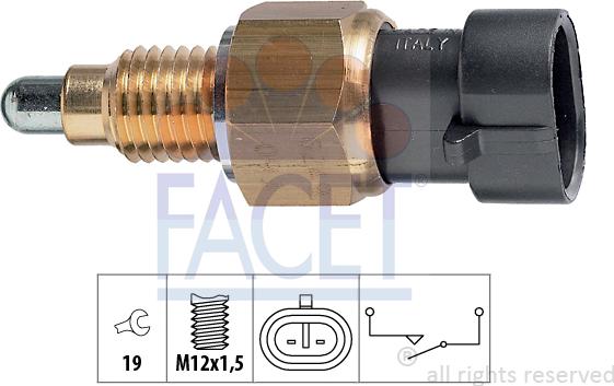 FACET 7.6249 - Включвател, светлини за движение на заден ход vvparts.bg