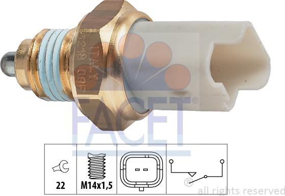 FACET 7.6218 - Включвател, светлини за движение на заден ход vvparts.bg