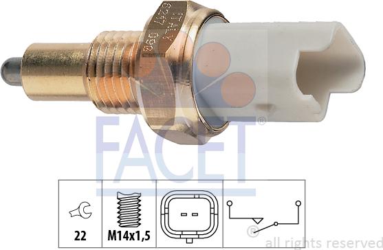 FACET 7.6217 - Включвател, светлини за движение на заден ход vvparts.bg