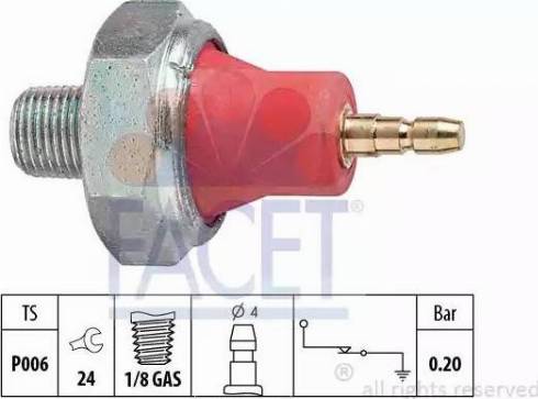 FACET 7.0059 - Датчик за налягане на маслото, автоматична трансмисия vvparts.bg