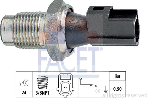 FACET 7.0148 - Датчик, налягане на маслото vvparts.bg