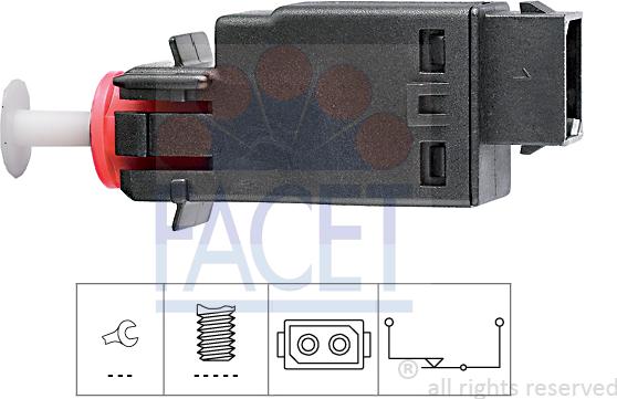 FACET 7.1058 - Ключ за спирачните светлини vvparts.bg