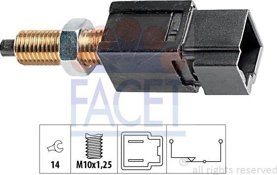 FACET 7.1052 - Ключ за спирачните светлини vvparts.bg