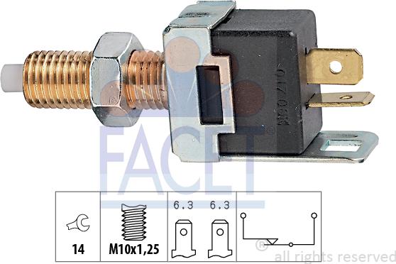 FACET 7.1017 - Ключ за спирачните светлини vvparts.bg