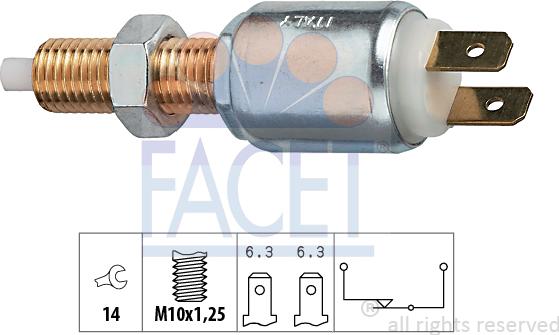 FACET 7.1025 - Ключ за спирачните светлини vvparts.bg