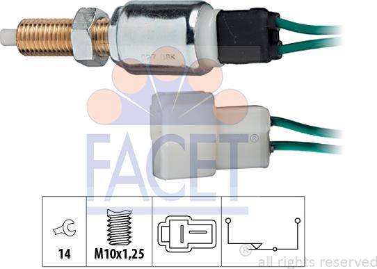 FACET 7.1027 - Ключ за спирачните светлини vvparts.bg