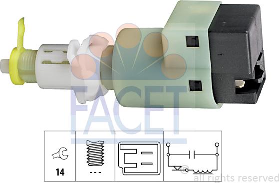 FACET 7.1107 - Ключ за спирачните светлини vvparts.bg