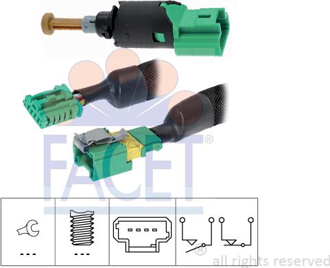 FACET 7.1213K - Ключ за спирачните светлини vvparts.bg