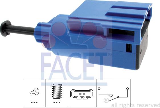 FACET 7.1220 - Ключ, задействане на съединителя (Geschwindigkeitsregelanlag vvparts.bg