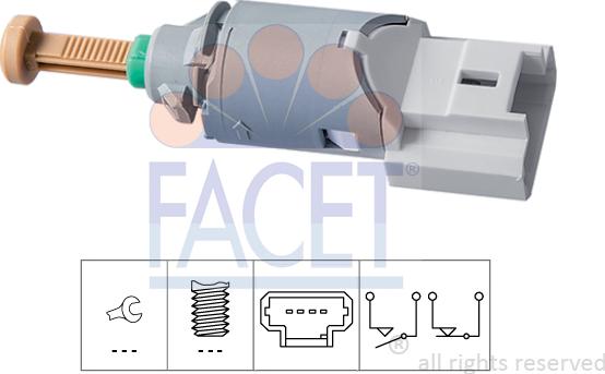 FACET 7.1227 - Ключ за спирачните светлини vvparts.bg