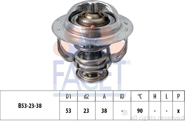 FACET 7.8957S - Термостат, охладителна течност vvparts.bg