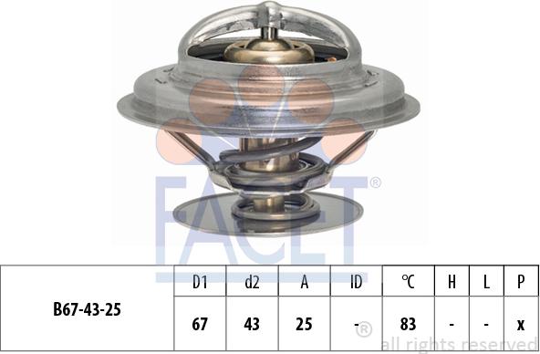 FACET 7.8982S - Термостат, охладителна течност vvparts.bg