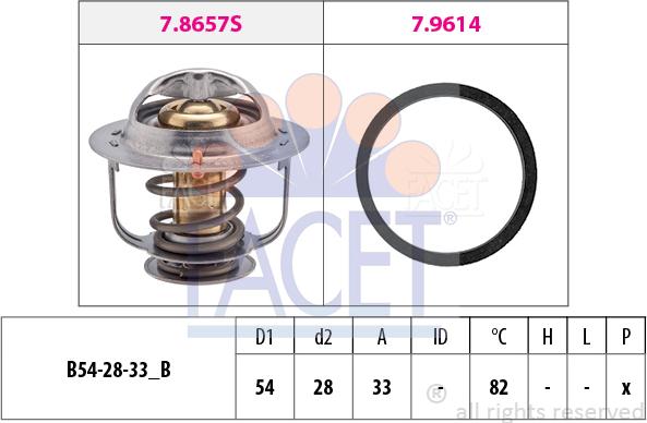 FACET 7.8449 - Термостат, охладителна течност vvparts.bg