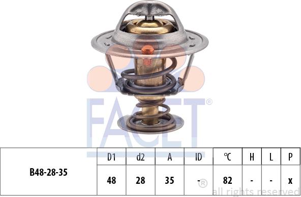 FACET 7.8415S - Термостат, охладителна течност vvparts.bg