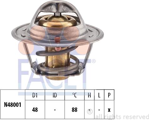 FACET 7.8480S - Термостат, охладителна течност vvparts.bg