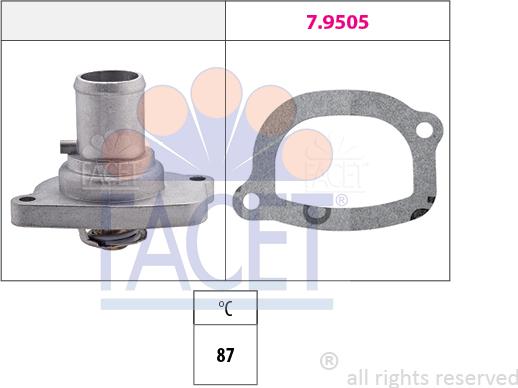 FACET 7.8482 - Термостат, охладителна течност vvparts.bg