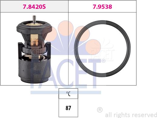 FACET 7.8420 - Термостат, охладителна течност vvparts.bg