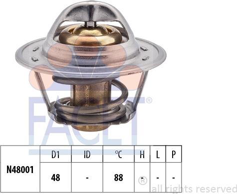 FACET 7.8470S - Термостат, охладителна течност vvparts.bg