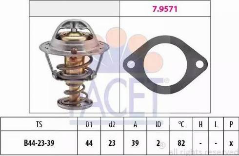 FACET 7.8519 - Термостат, охладителна течност vvparts.bg